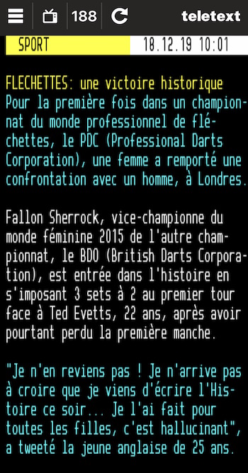 Teletext: une victoire historique